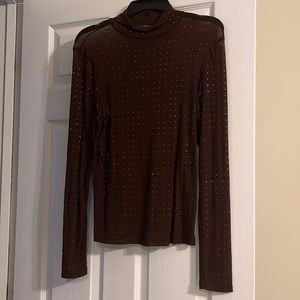 Red by Bke Long Sleeve Sheer Shirt